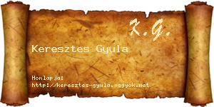 Keresztes Gyula névjegykártya